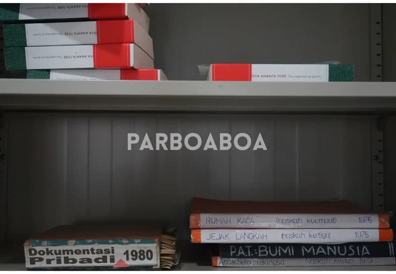 Manuskrip karya-karya lawas Pram (Foto: P. Hasudungan Sirait/PARBOABOA).