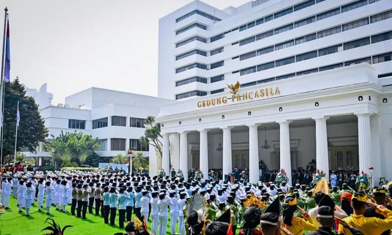 Suasana Peringatan Hari Lahir Pancasila di Gedung Pancasila, Kementerian Luar Negeri, Jakarta pada Senin (02/6/2025) kemarin (Foto: dok. Sekretariat Kabinet)