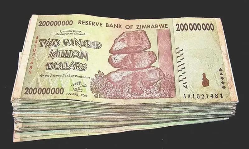 Mata Uang Zimbabwe (Foto: Pinteres @etsy)