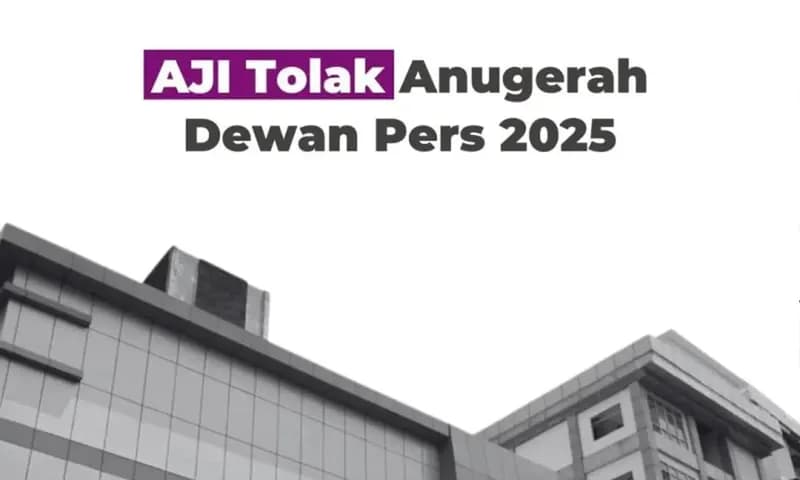 Aliansi Jurnalis Independen (AJI) Indonesia menolak pemberian Anugerah Dewan Pers (ADP) yang diselenggarkan oleh Dewan Pers (Foto: dok. AJI)