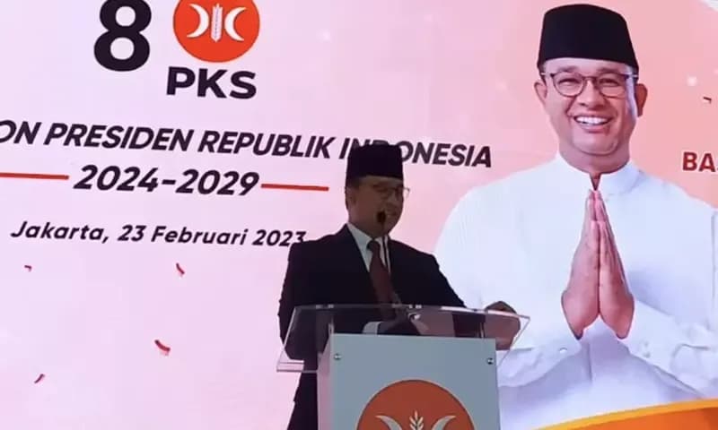 Anies Baswedan resmi dideklarasikan sebagai capres 2024 oleh PKS. (PARBOABOA/Adinda Dewi)