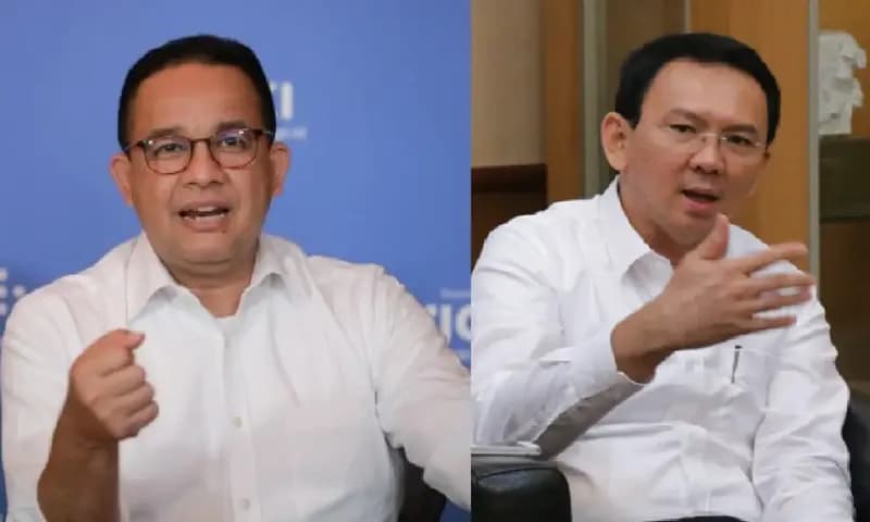 Kolase gambar Anies Baswedan dan Basuki Tjahaja Purnama (Ahok) (Foto: Pemprov DKI Jakarta)