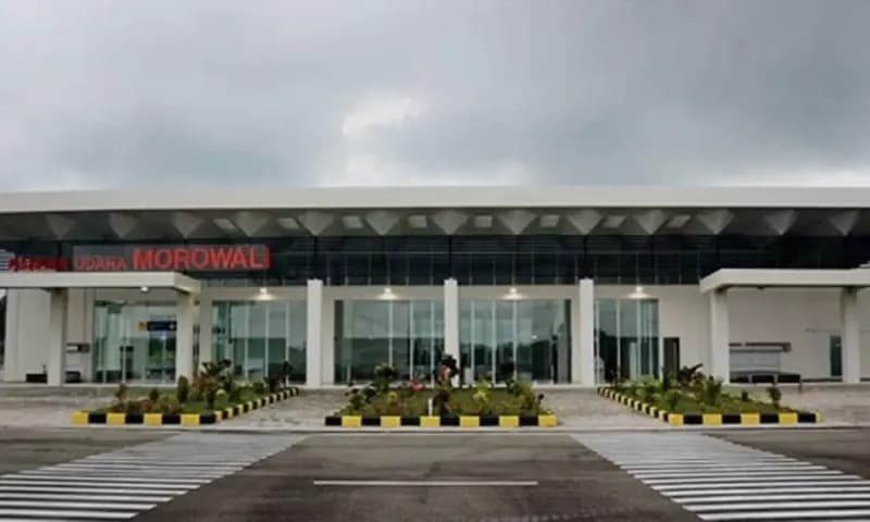 Bandara Morowali yang berlokasi di di Desa Umbele, Kecamatan Bumiraya, Kabupaten Morowali, Sulawesi Tengah. (Foto: Dok. Kontan)