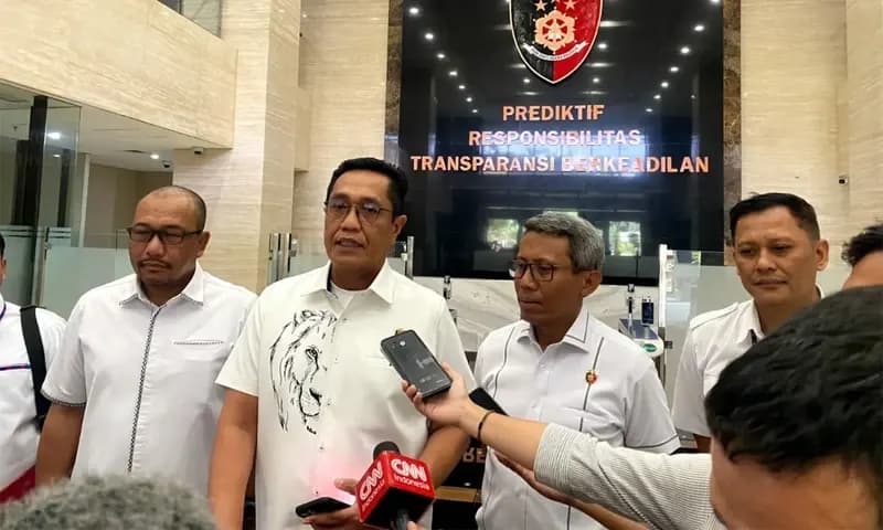 Direktur Tindak Pidana Umum (Dirtipidum) Bareskrim Polri Brigjen. Pol. Djuhandhani dalam konferensi pers di Bareskrim Polri Jakarta pada Rabu, (16/8/2023). (Foto: Bareskrim Polri)