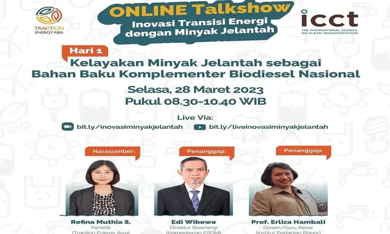 Peneliti dari TRACTion Energy Asia menyebut minyak jelantah atau used cooking oil (UCO) bisa diubah menjadi bahan baku biodiesel. (Foto: Instagram @tractionenergy)