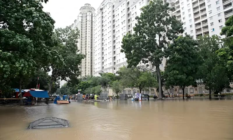 Kondisi salah satu wilayah di Jakarta yang terendam banjir. (Foto: dok. Wastec International)