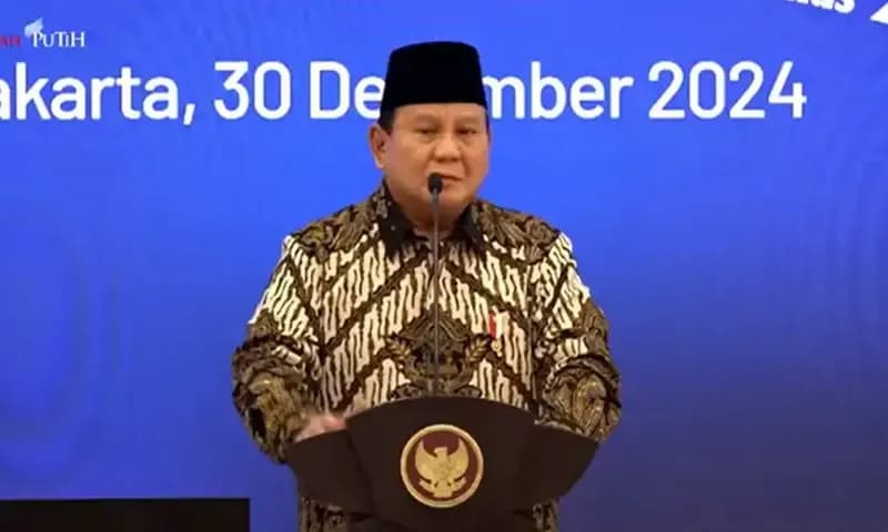 Presiden Prabowo menyampaikan pendapat kontroversial terkait fungsi sawit dalam Musrenbangnas RPJMN 2025-2029 (Foto: dok. Sekretariat Presiden)