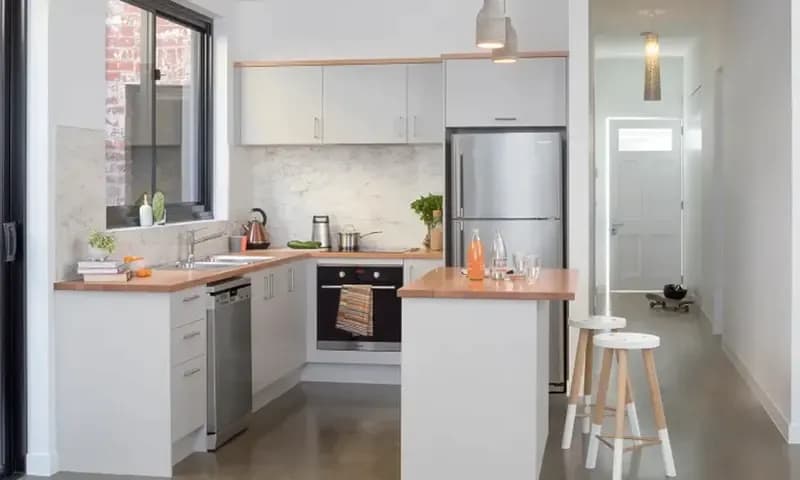 Dapur minimalis sederhana, foto: Qhomemart