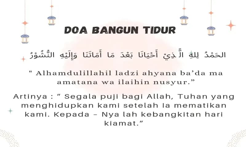 Bacaan doa bangun tidur (Foto: Parboaboa/Ratni)