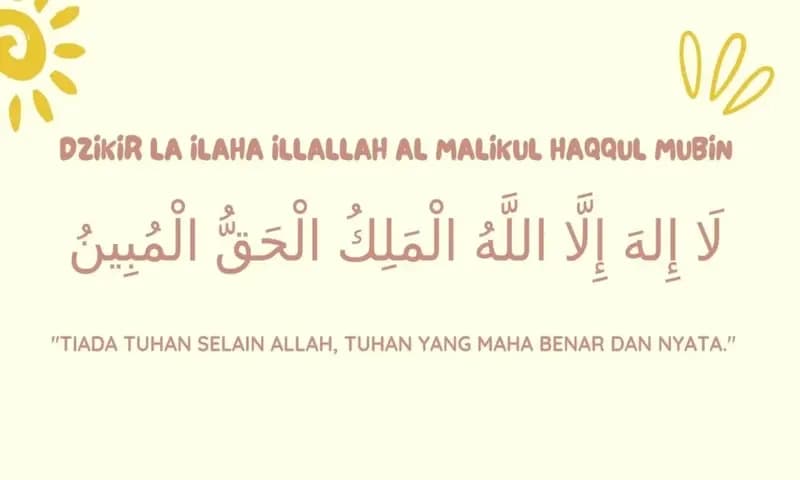 Bacaan Dzikir La Ilaha Illallah Al Malikul Haqqul Mubin (Foto: Parboaboa/Ratni)