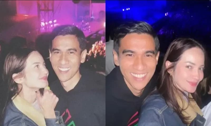 Enzy Storia dan Molen Kasetra saat nonton konser bareng di Amerika (Foto: tangkapan layar instastory instagram/@enzystoria)
