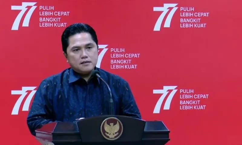Erick Thohir mengatakan bahwa kereta cepat Jakarta-Bandung diperkirakan beroperasi pada Juni 2023 (Foto: Tangkapan layar YouTube Sekretariat Presiden)
