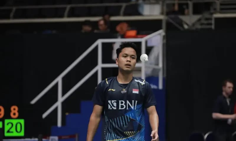 Pebulutangkis tunggal putra Indonesia, Anthony Sinisuka Ginting, melaju ke babak final Singapore Open 2023. (Foto: PBSI)