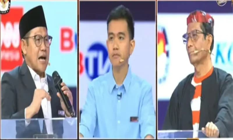 Debat kedua calon wakil presiden (cawapres) di Jakarta Convention Center (JCC), Jakarta, Jumat (23/12/2023). (Foto: YouTube/KPU RI)
