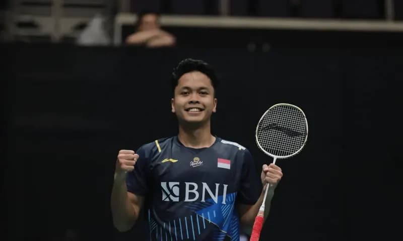 Anthony Sinisuka GInting menjadi satu-satunya wakil Indonesia yang berhasil melaju ke babak semifinal Singapore Open 2023. (Foto: PBSI)