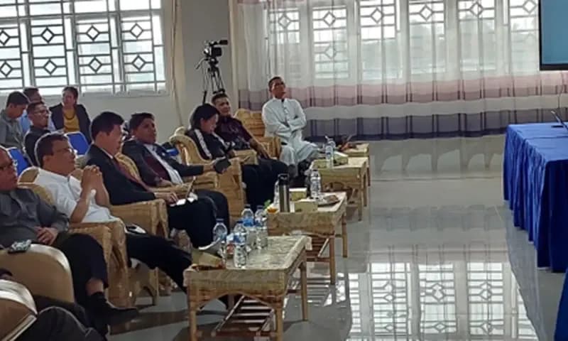 Para petinggi gereja se-Sumut berhimpun di Pematangsiangar. (Foto: PARBOABOA/P. Hasudungan Sirait)