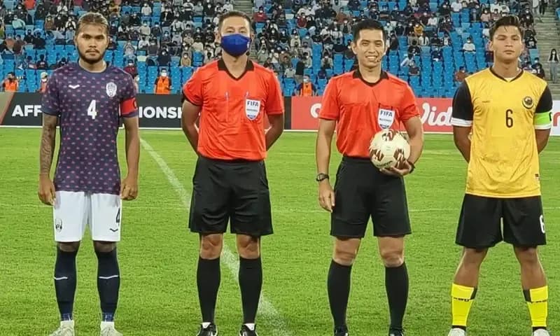 Kamboja pesta gol saat berhadapan Brunei Darussalam di Piala AFF U-23 (Foto: Twitter/@affpresse)
