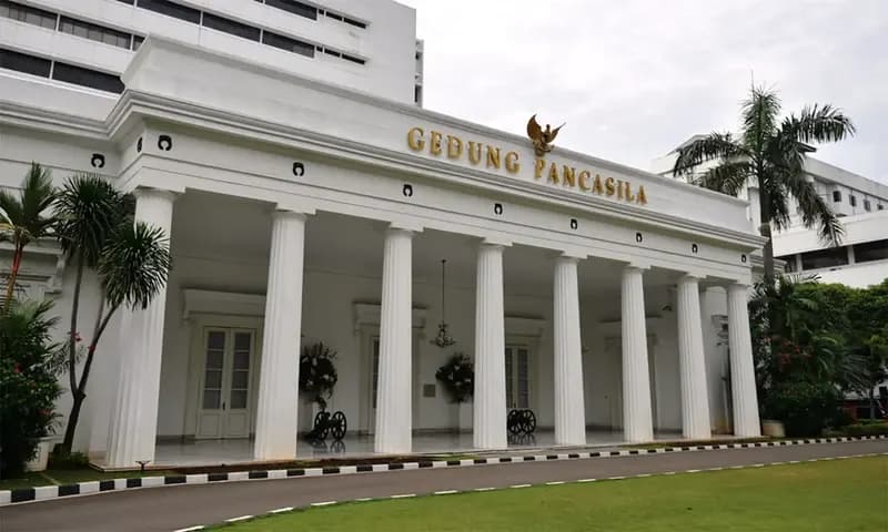 Tampak depan kantor Kementerian Luar Negeri (Kemlu) (Foto: kemlu.go.id)