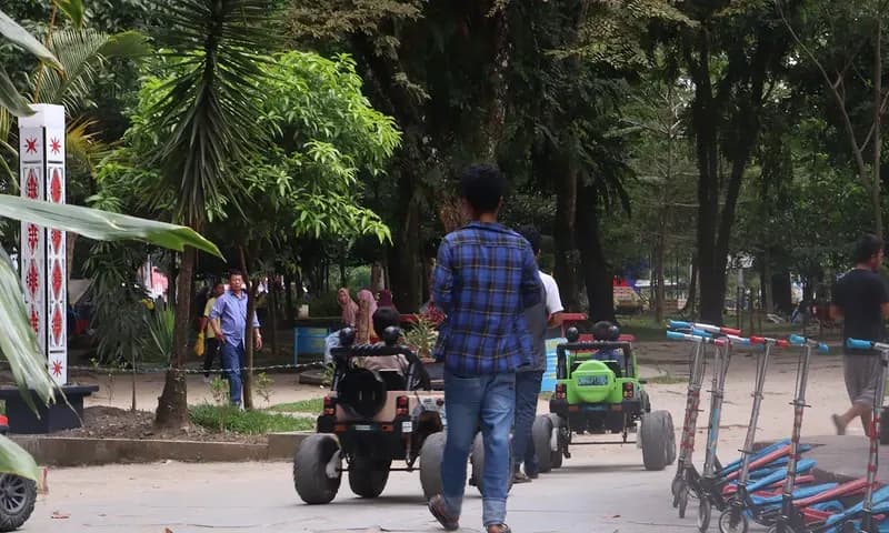 Salah satu ruang terbuka hijau di Pematangsiantar. (Foto: PARBOABOA/Ronald Sibuea)
