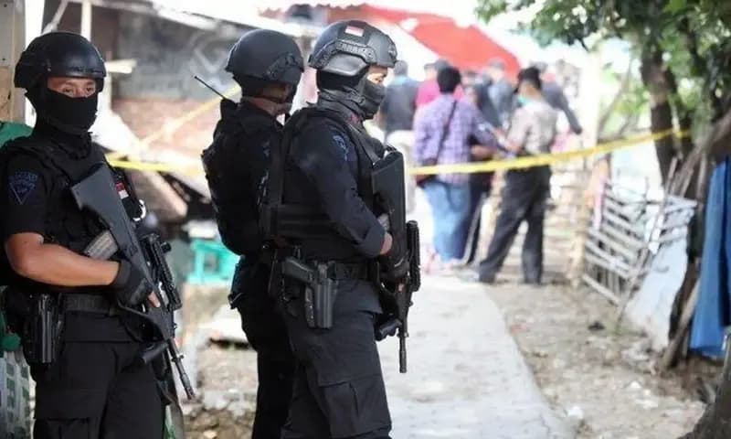 Densus 88 Antiteror 88 Polri (Foto: Tribun Jabar/Gani Kurniawan)