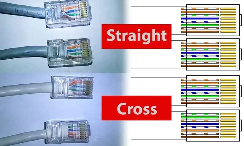 Susunan Kabel Straight dan Cross (Foto: Agoaga/Tulus)