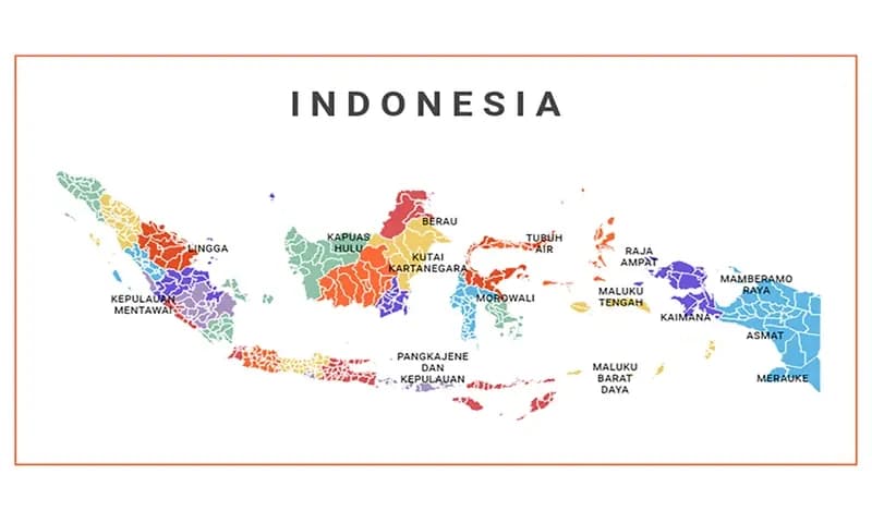 Peta Indonesia (KOMPAS.com/PALUPI ANNISA AULIANI)