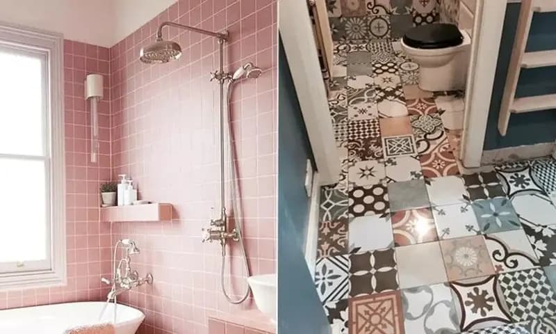 Motif keramik kamar mandi minimalis, foto: Hipwee