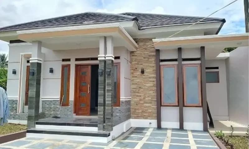 Motif keramik tiang teras rumah, (Foto: Pinterest/Model Rumah Minimalis Terbaru)