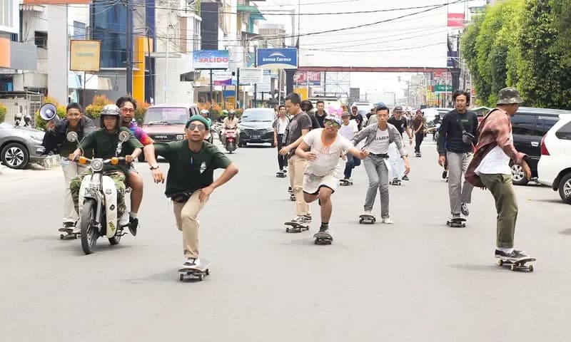 Komunitas skateboard di Kota Pematang Siantar banyak peminat namun minim fasilitas dan dukungan. (Foto: Dok Andy Nova)