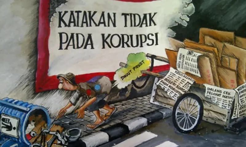Ilustrasi Menentang Korupsi. (Foto:djpb.kemenkeu)