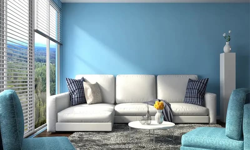 Ide kombinasi cat rumah warna biru muda, foto: indigopaints.com