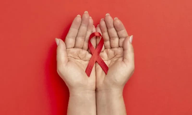 Lambang HIV/AIDS. (Foto: Universitas Airlangga)