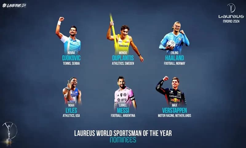 Erling Haaland dan Lionel Messi masuk nominasi Laureus World Sportsman of the Year. (Foto: Instagram/@laureussport)