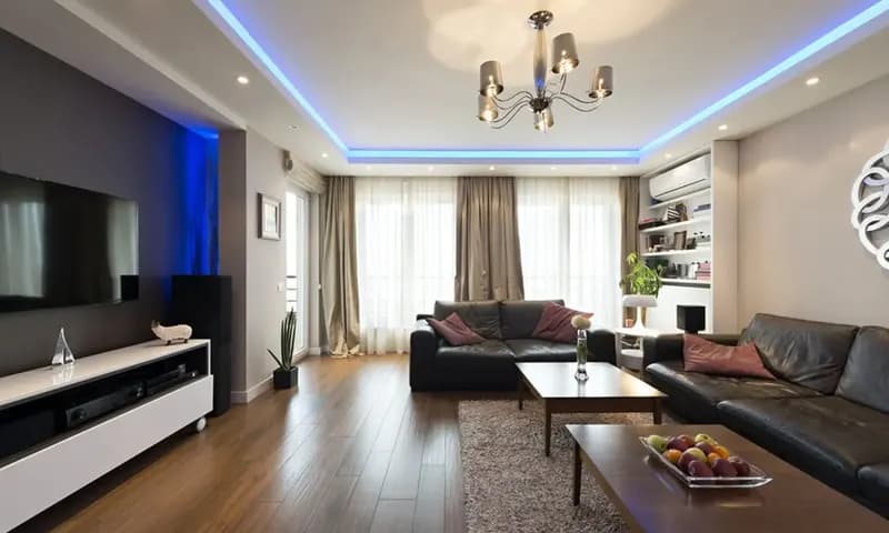 Lampu led plafon ruang tamu, foto: Grid.ID