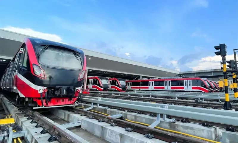 LRT Jabodebek siap malaksanakan uji coba dengan penumpang usai pembaruan sistem rampung. (Foto: KAI)