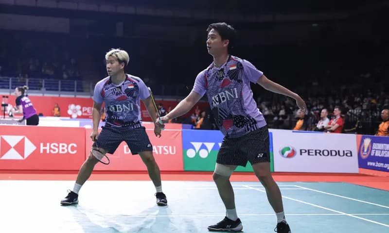 Pasangan ganda putra Kevin Sanjaya Sukamuljo/Marcus Fernaldi Gideon akan menjadi salah wakil Indonesia yang bertanding di Thailand Open 2023 digelar besok, 30 Mei 2023 di Indoor Stadium Huamark, Bangkok, Thailand. (Foto: PBSI)