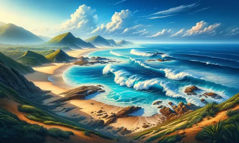 Ilustrasi Pantai Wediombo Gunungkidul, Yogyakarta (Foto: PARBOABOA/Wanovy Hutapea)
