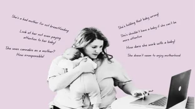 Ilustrasi mom shaming (Foto: weedmama.ca)