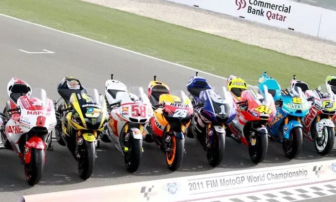 Motor pada MotoGp memiliki Penamaan berupa Kode dengan arti tertentu.