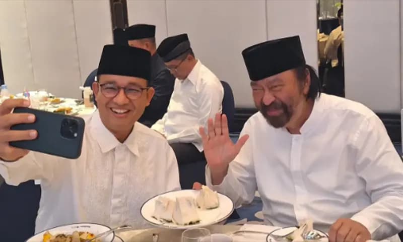 Ketua Umum Partai Nasdem Surya Paloh bersama Anies Baswedan (Foto: Instagram/@official_nasdem)