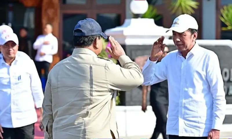 Jokowi melepas kepulangan Prabowo ke Jakarta. (Foto:Dok. Biro Pers Sekretariat Presiden)