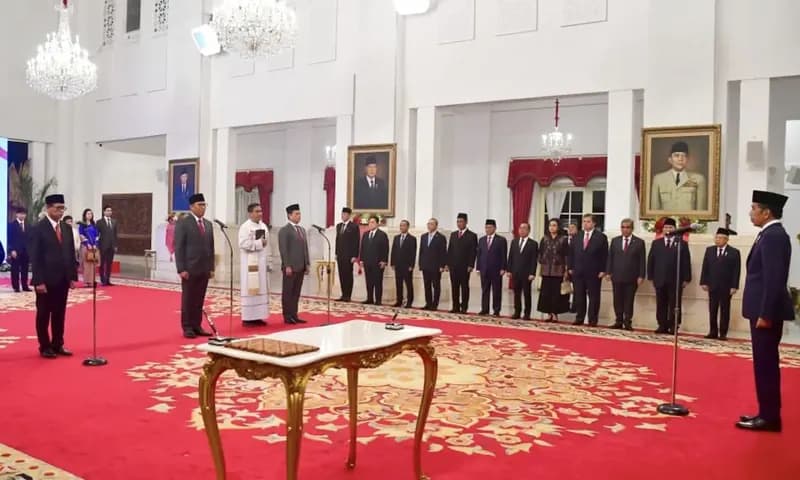 Suasana pelantikan tiga Wamen oleh Presiden Jokowi (Foto: kominfo.go.id)