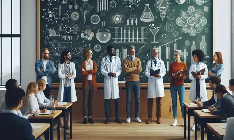 Ilustrasi seorang profesor di depan kelas di perguruan tinggi. (Foto: PARBOABOA/Ronald Sibuea)