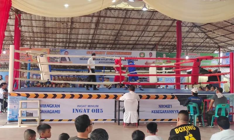 Pertina Pematang Siantar menggelar seleksi atlet untuk menyambut kejurda. (Foto: PARBOABOA/Al Gani)