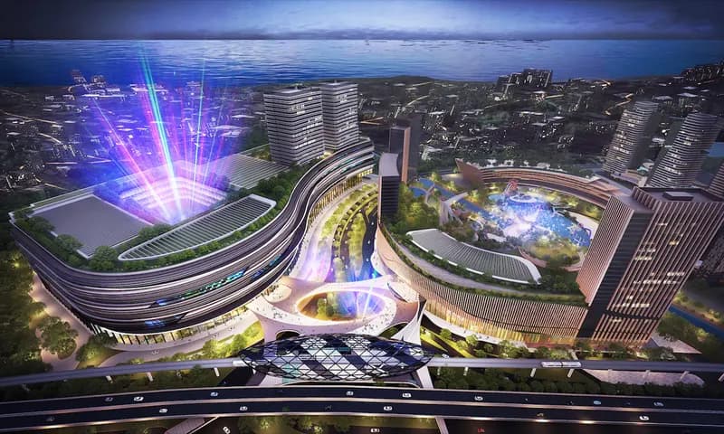 Panorama Mata Elang International Stadium yang terletak di Kompleks Pantai Indah Kapuk 2 (PIK 2) (Foto: Dok. Agung Sedayu Group)