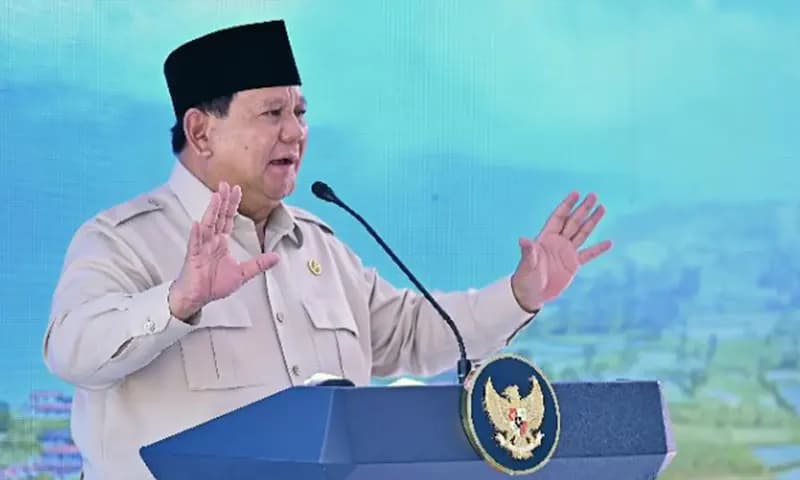 Presiden Prabowo Subianto memperkenalkan istilah serakahnomics. (Foto: Dok.Setpres)