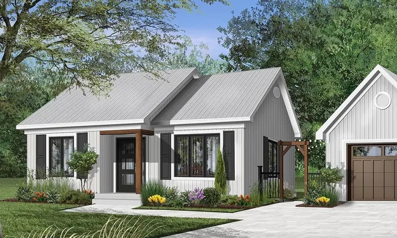 Desain rumah sederhana di desa terbaru, (Foto: Pinterest/Architectural Designs House Plans)
