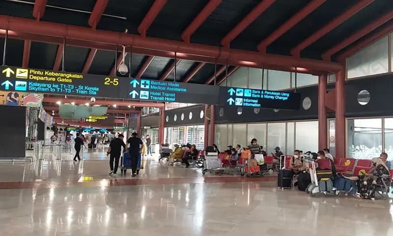 Suasana Terminal 2 Bandara Soekarno Hatta, Kota Tangerang, Selasa (08/03/2022) (Foto: KOMPAS.com/MUHAMMAD NAUFAL)