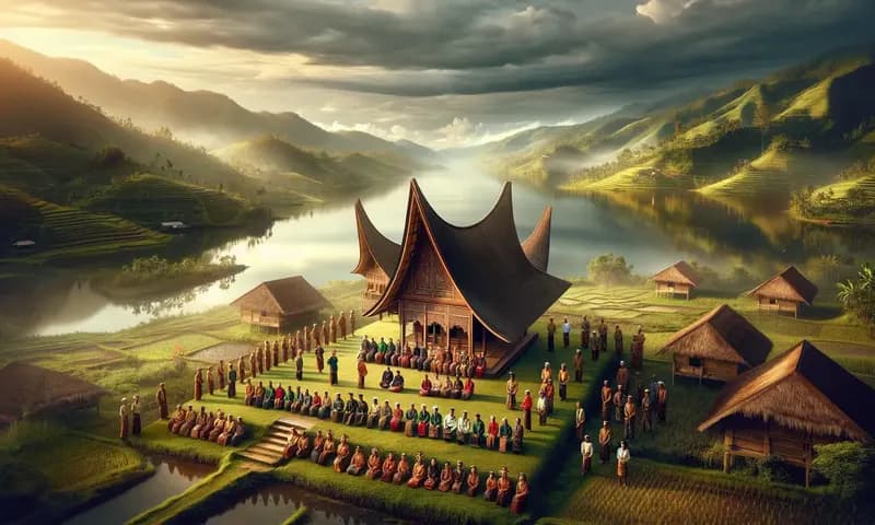 Ilustrasi suku Minangkabau yang berasal dari provinsi Sumatra Barat (Foto: Parboaboa/Ratni)