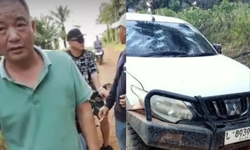 15 WN China Bawa Sajam Serang Anggota TNI dan Rusak Kendaraan Tambang di Ketapan Kalbar, (Foto: Dok. Lambetura)